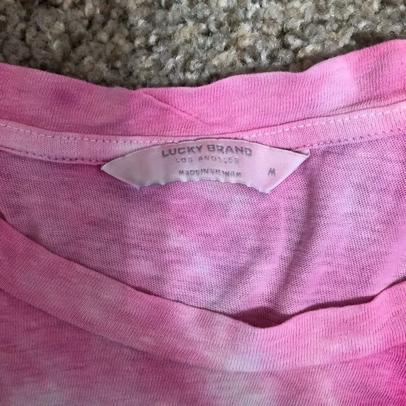 Custom Tie Dye Lucky Brand Shirt Size M - Picture 2 of 10